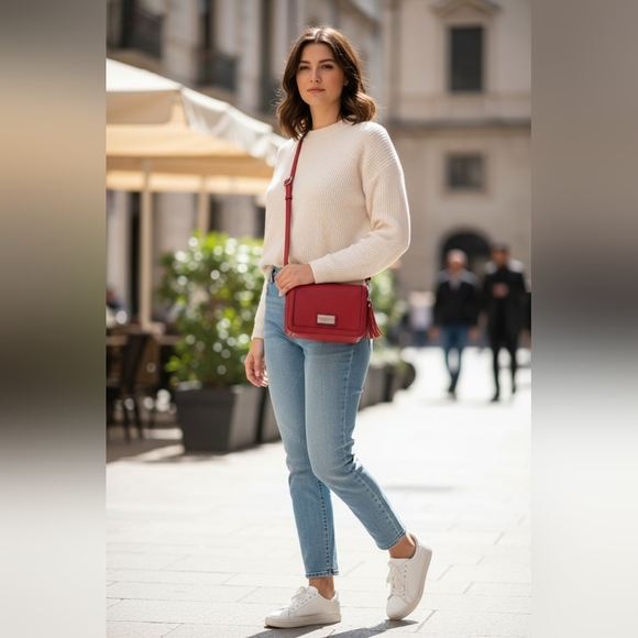 Marc New York Handbags - Marc New York Red Studded Crossbody